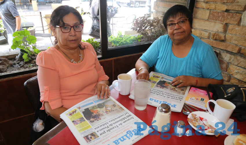 En Las Antorchas almorzaron Martha Gamboa Hern&aacute;ndez y Carmen Susana Garc&iacute;a Garc&iacute;a