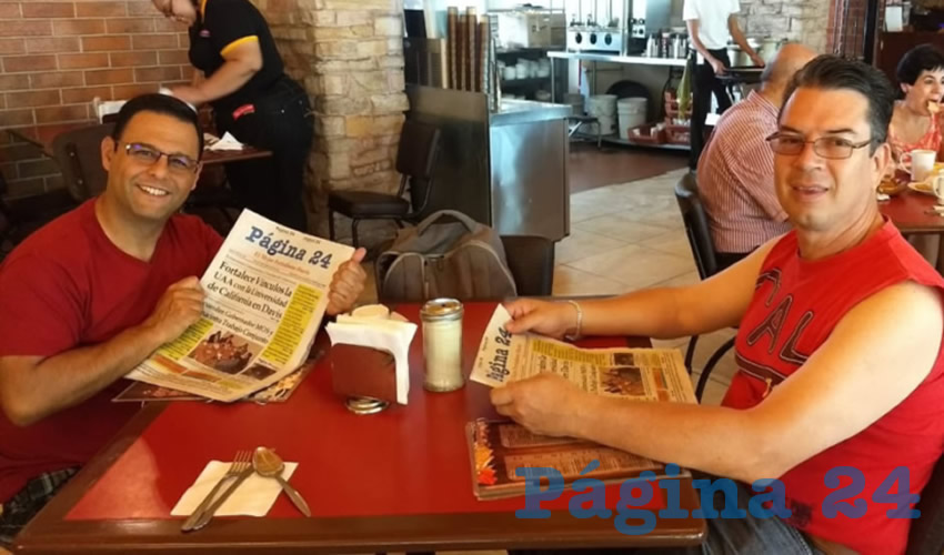 Mart&iacute;n Miranda y Arturo Mar&iacute;n desayunaron en el restaurante Las Antorchas