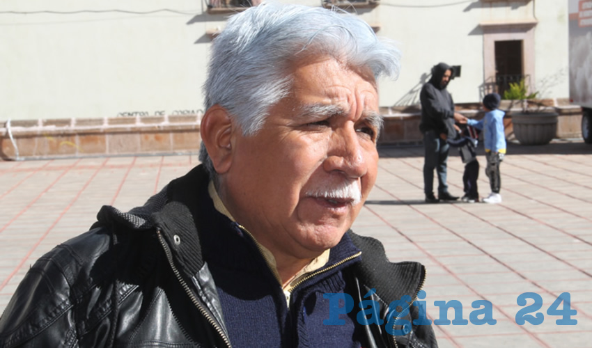José Santos Cervantes, líder del Frente Social por la Soberanía Popular (FSSP) (Foto Merari Martínez Castro)