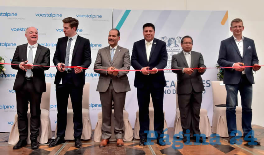 El gobernador del Estado, Martín Orozco Sandoval, asistió a la inauguración de la planta de Voestalpine, empresa de capital austriaco-alemana de proveeduría automotriz