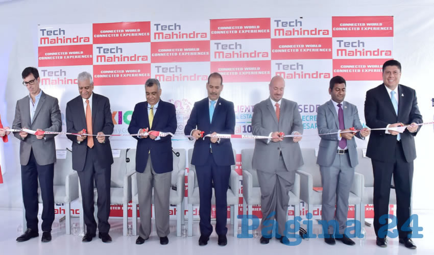 El gobernador del Estado, Martín Orozco Sandoval, inauguró la empresa Tech Mahindra, uno de los fabricantes hindúes más importantes de software en el mundo