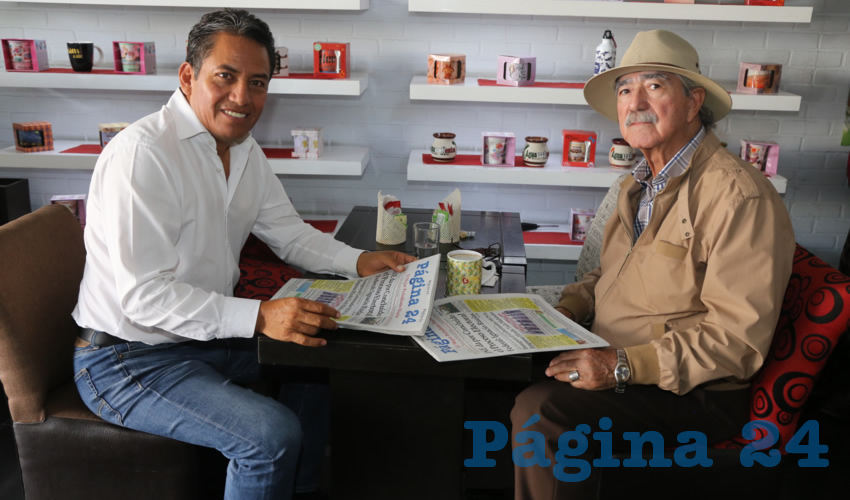 En café San Marcos departieron Gregorio Zamarripa Delgado y Rafael Herrera Nájera