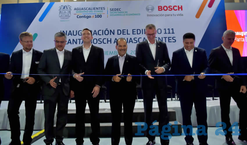 El gobernador del Estado, Mart&iacute;n Orozco Sandoval, inaugur&oacute; la ampliaci&oacute;n de la planta Bosch en Aguascalientes, de origen alem&aacute;n
