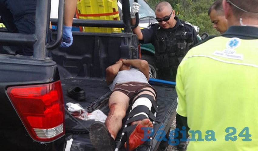 Gabriel fue herido en las piernas