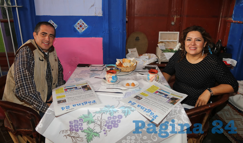 En el restaurante Del Centro almorzaron Miguel Ángel Padilla Ortega y José Delgado Flores