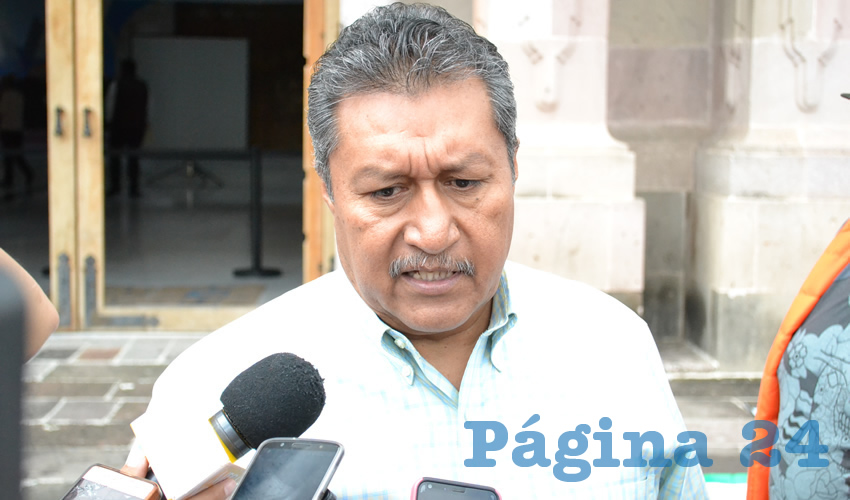 Salomón Cháirez Ramírez, secretario general local del STRP (Foto Merari Martínez)