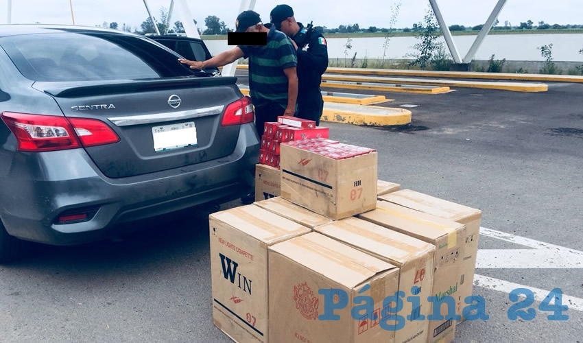 El traficante sometido y la mercancía ilegal
