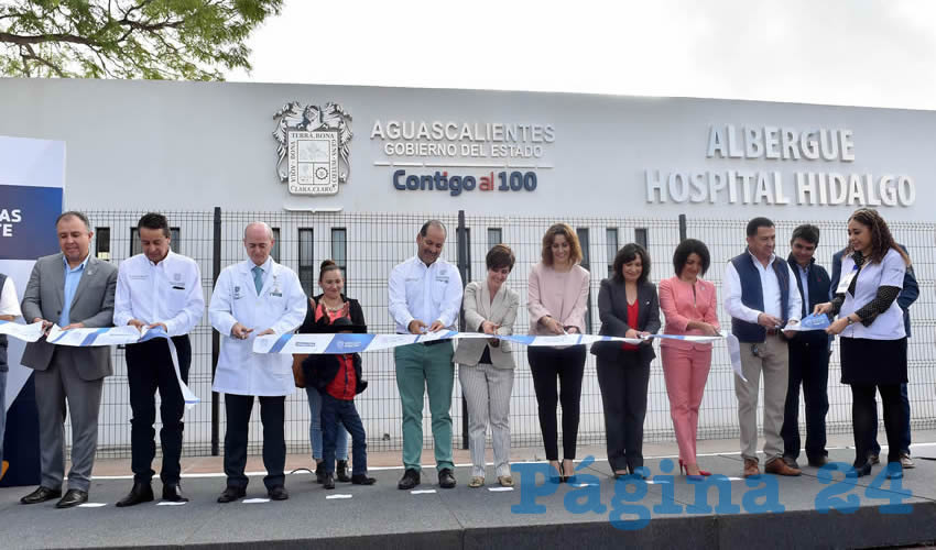 El gobernador del Estado, Martín Orozco Sandoval, y la presidenta del DIF Estatal, Yolanda Ramírez de Orozco, inauguraron el nuevo albergue para familiares de pacientes internados