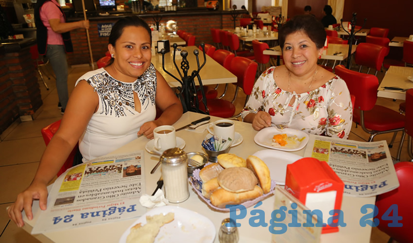 En el restaurante Mitla compartieron el pan y la sal Edith Rangel Gómez y Juana Gómez