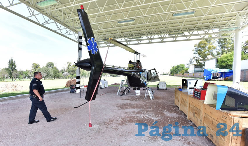 El secretario de Seguridad Pública Municipal de Aguascalientes, Antonio Martínez Romo realizó una visita sorpresa al Helipuerto Bicentenario Municipio de Aguascalientes