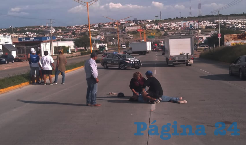 El accidente ocurrió sobre avenida Siglo XXI, casi esquina con avenida Gerónimo de la Cueva