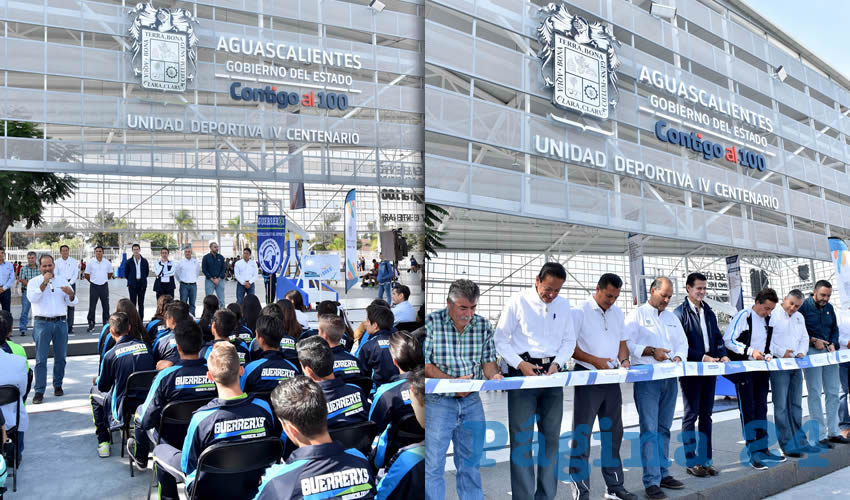 El gobernador del Estado, Martín Orozco Sandoval, entregó las obras de rehabilitación de la Unidad Deportiva IV Centenario, que tuvieron una inversión de 20.9 millones de pesos