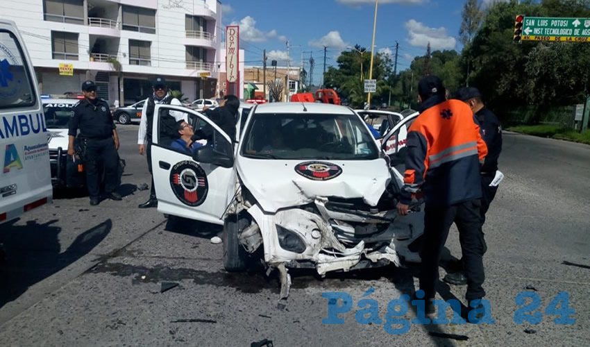 El Chevolet Spark, en el cual se trasladaban varios vigilantes