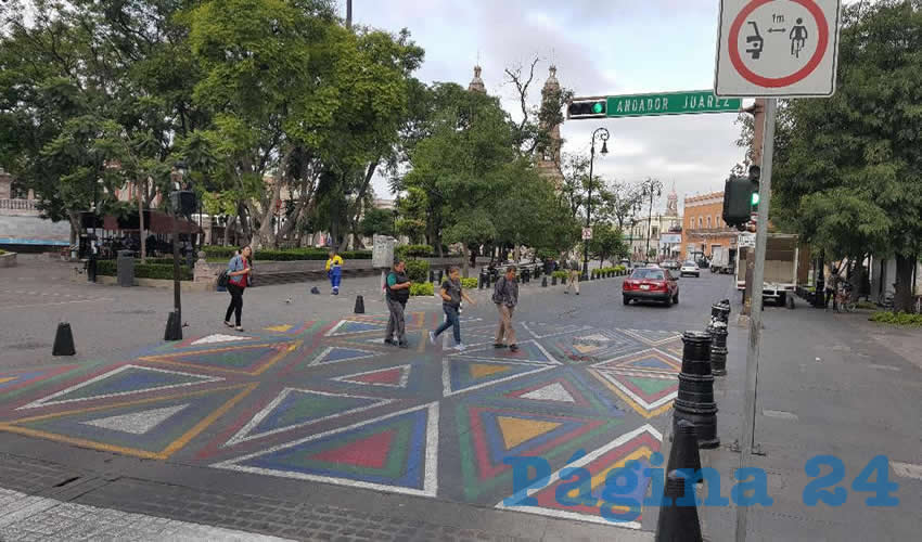 Paso peatonal de colores