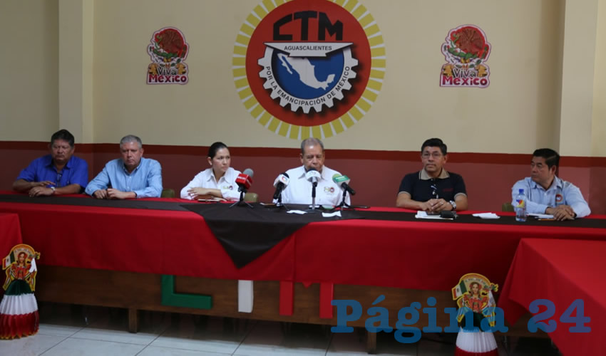 Rueda de prensa de la Federación de Trabajadores de Aguascalientes