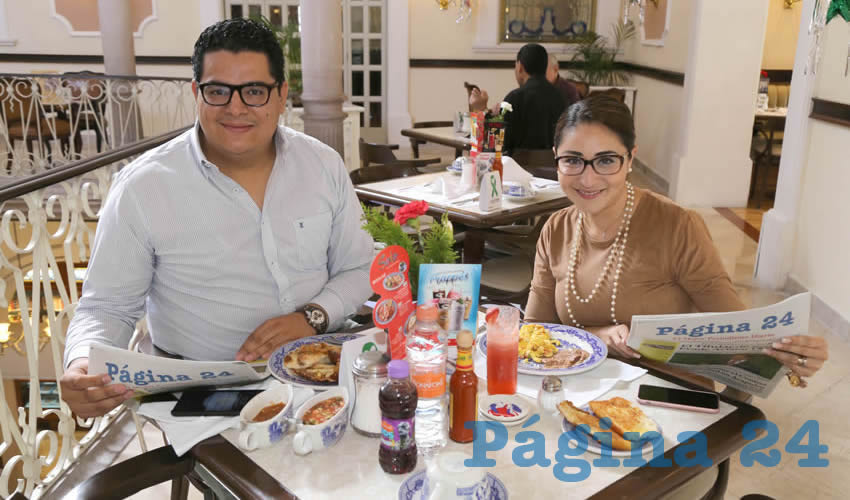 En Sanborns Francia compartieron el pan y la sal los diputados locales Enrique Garc&iacute;a L&oacute;pez y Paloma Am&eacute;zquita Carre&oacute;n