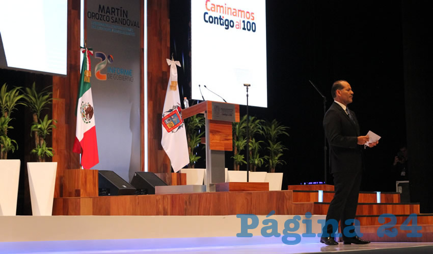 Al rendir su Segundo Informe de Actividades, el gobernador Martín Orozco Sandoval señaló que la grandeza de Aguascalientes es gracias a la capacidad, el talento, el esfuerzo y el compromiso de su gente