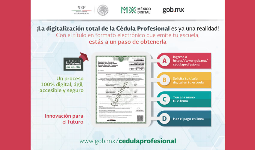 Es preciso que las instituciones educativas registren previamente ante la Dirección General de Profesiones (DGP) los títulos en formato electrónico