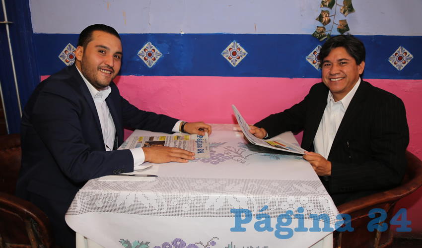 En La Saturnina compartieron el pan y la sal Aldo Ruiz Sánchez, presidente estatal de Morena y Eulogio Monreal Ávila