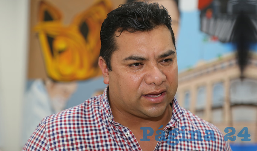 Normando L&oacute;pez Meixueiro, secretario general de la FSTSE en Aguascalientes (Foto: Eddylberto Lu&eacute;vano Santill&aacute;n)
