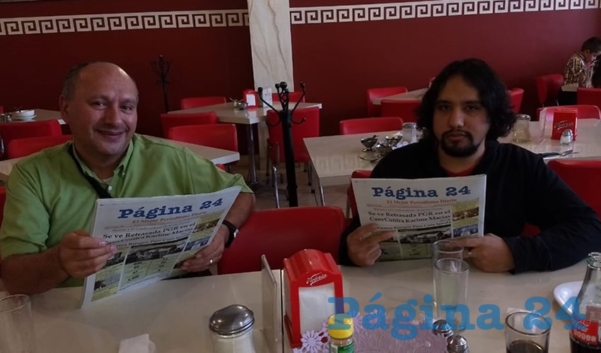 Gabriel Hernández y su hijo del mismo nombre almorzaron en el restaurante Mitla