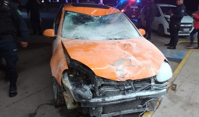 El automóvil que conducía el peligroso Diego Acosta Faz