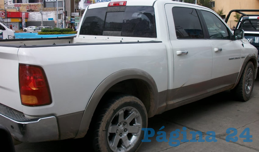 La camioneta que utilizaban los delincuentes