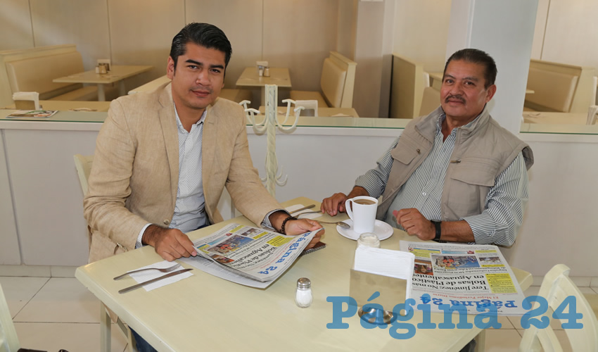 En el restaurante Del Centro almorzaron Mauricio Navarro Ramírez y Rubén Landín García