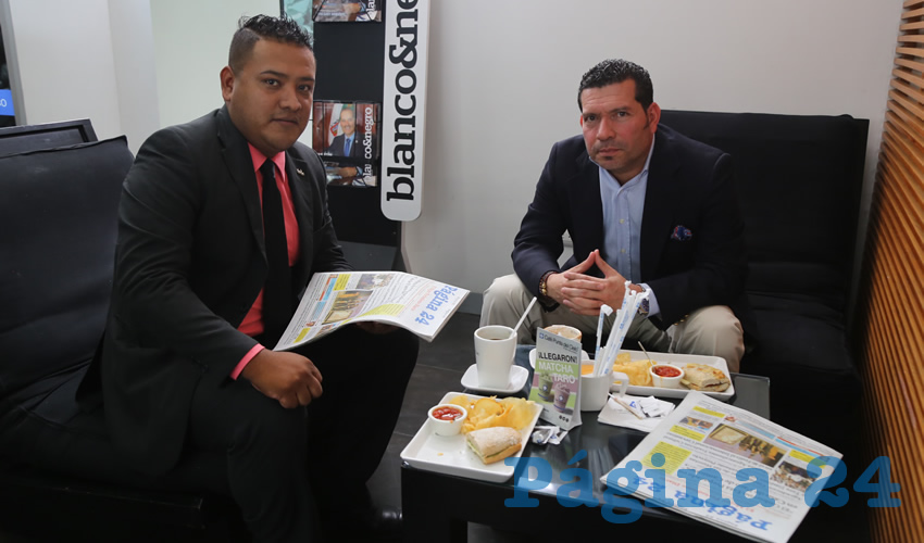 En Caf&eacute; Punta del Cielo se reunieron Jes&uacute;s Salazar y Carlos Gamboa