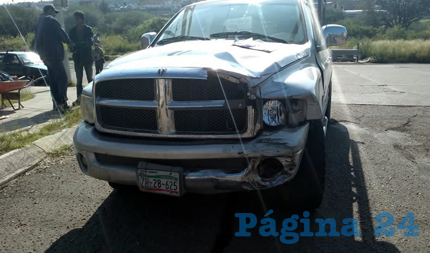 La camioneta Dodge Ram, que conducía el hoy homicida Luis Eduardo de Luna Aguirre