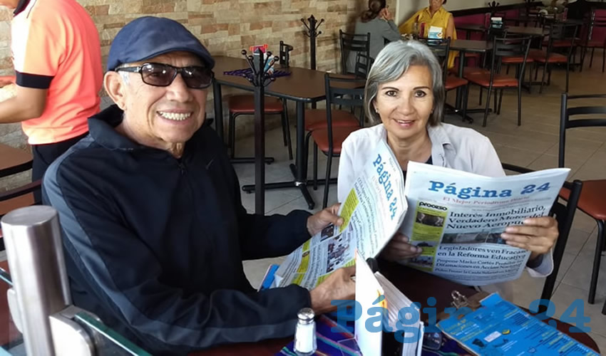 Juan Pablo Barrios y Dora Barrios compartieron el pan y la sal en el restaurante La Madero
