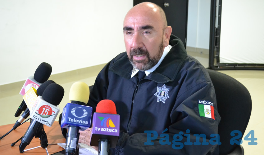 Jorge Eduardo Muñoz Franco, director de Seguridad Pública Municipal (Foto Merari Martínez)