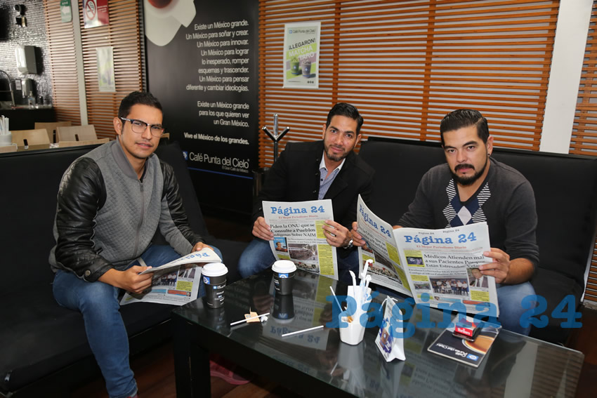 En Café Punta del Cielo se reunieron Sergio Alberto Martín del Campo Mora, Alfredo Martínez Magallanes y Pedro Ricardo Andrade Juárez