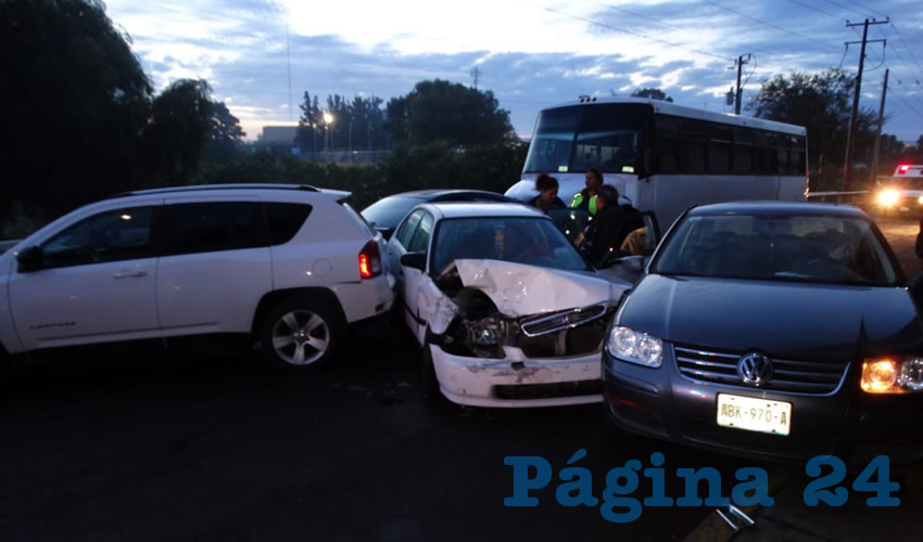 El accidente sobre la avenida Aguascalientes sur, esquina con la avenida Paseo de Ojocaliente