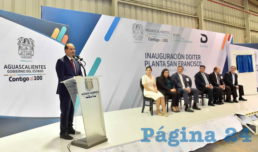 El gobernador del Estado, Martín Orozco Sandoval, encabezó la inauguración de la nueva planta de la empresa Doiter Castings