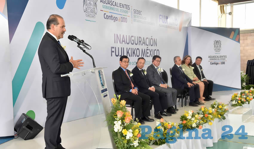 El gobernador del Estado, Martín Orozco Sandoval encabezó la inauguración de la empresa de origen japonés Fuji Kiko Company Limited
