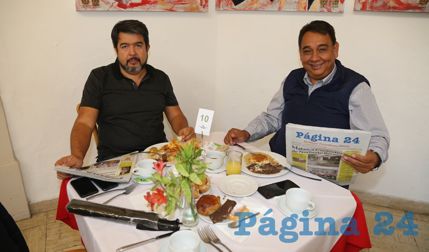 En el restaurante del Hotel Gran Alameda compartieron el pan y la sal José Luis Valdivia Flores y David Hernández Vallín