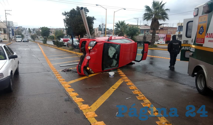 El percance ocurrió sobre avenida Siglo XXI, a la altura del fraccionamiento Solidaridad I
