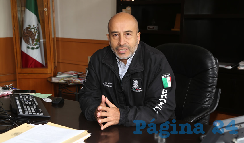 Alberto Gómez Velasco, delegado de Profeco en Aguascalientes (Foto: Eddylberto Luévano Santillán)