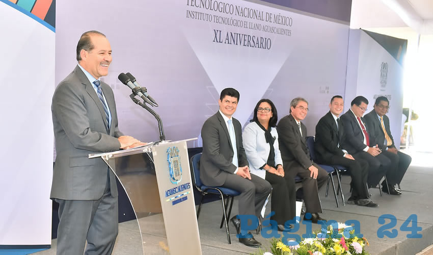 En el 40 Aniversario del Instituto Tecnológico El Llano, el gobernador Martín Orozco Sandoval destacó la inversión de más de 33 millones de pesos en infraestructura educativa