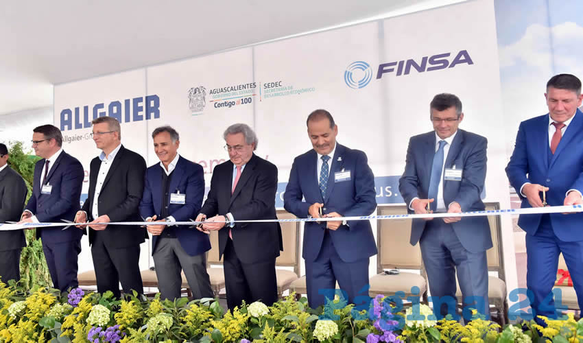 El gobernador del Estado, Mart&iacute;n Orozco Sandoval encabez&oacute; la ceremonia de inauguraci&oacute;n de la empresa Allgaier Group