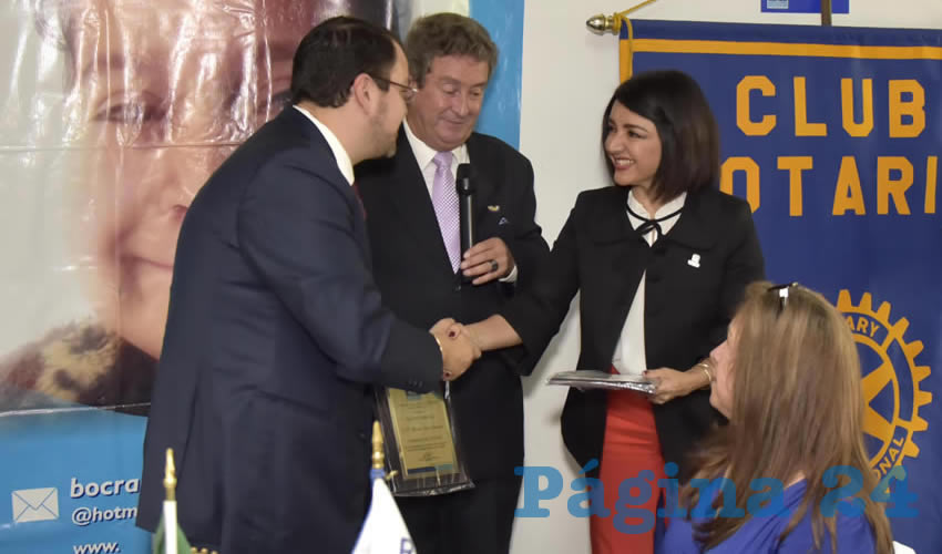 El Club Rotario entregó un reconocimiento especial al Gobierno de Aguascalientes