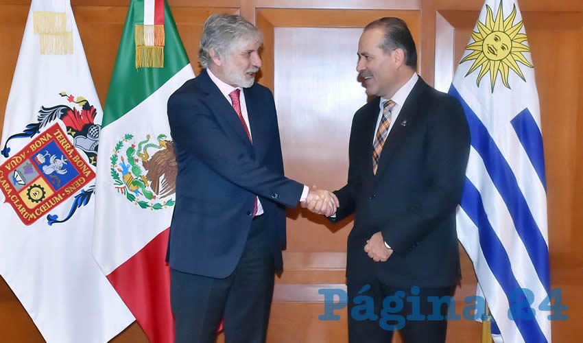 El diplomático uruguayo afirmó que Aguascalientes es un lugar pujante, no solo en la industria automotriz, sino también en educación y cultura