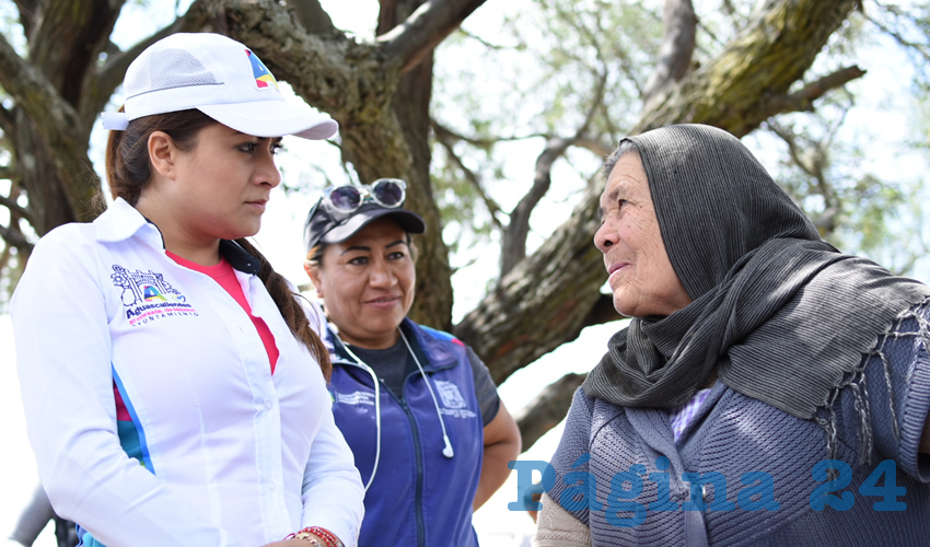 La alcaldesa de Aguascalientes, Tere Jiménez, realizó una intensa gira de trabajo por comunidades de la Delegación Calvillito