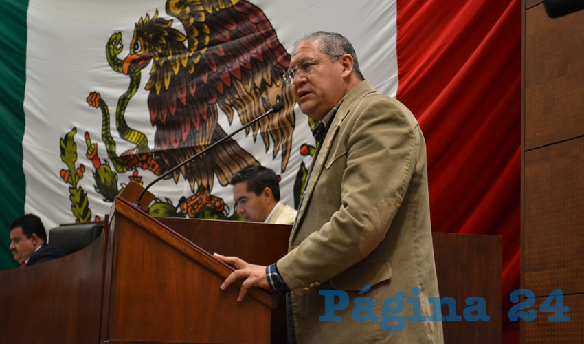 Javier Calzada Vázquez, diputado local por el Partido Encuentro Social (Foto Merari Martínez Castro)