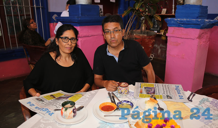 En La Saturnina almorzaron Griselda Sandoval Arellano y Francisco Núñez Luévano