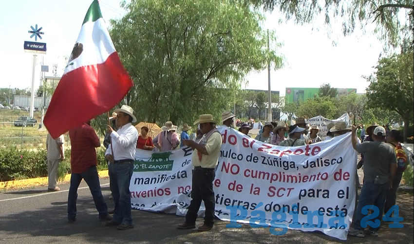 Ejidatarios de El Zapote esperan que las diligencias de Enrique Alfaro como próximo gobernador zanjen por fin el conflicto que viven con la SCT y el Grupo Aeroportuario del Pacífico por el pago de sus tierras para la construcción del aeropuerto de Guadalajara/Foto: Archivo Página 24