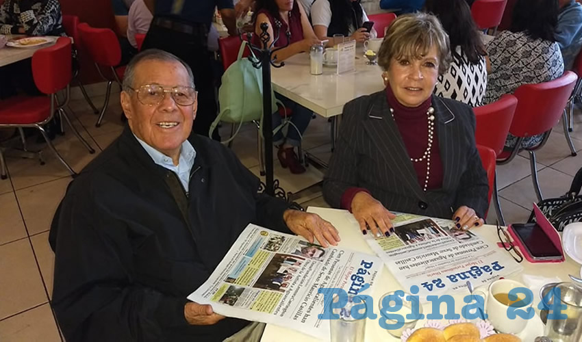 José Arreola Salcido y Lidia Garrido Ramírez desayunaron en el restaurante Mitla