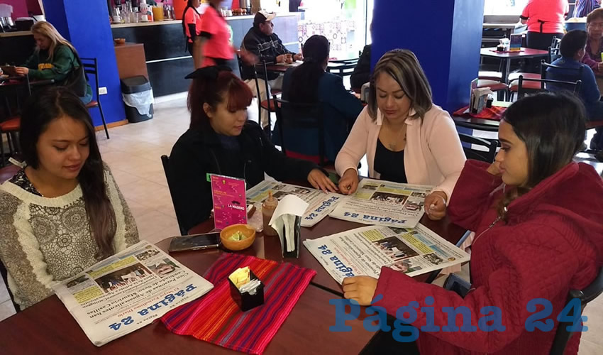 Alejaxa Juárez, Liliana Diosdado, Jose Galindo y Fátima Rivera almorzaron en el restaurante La Madero