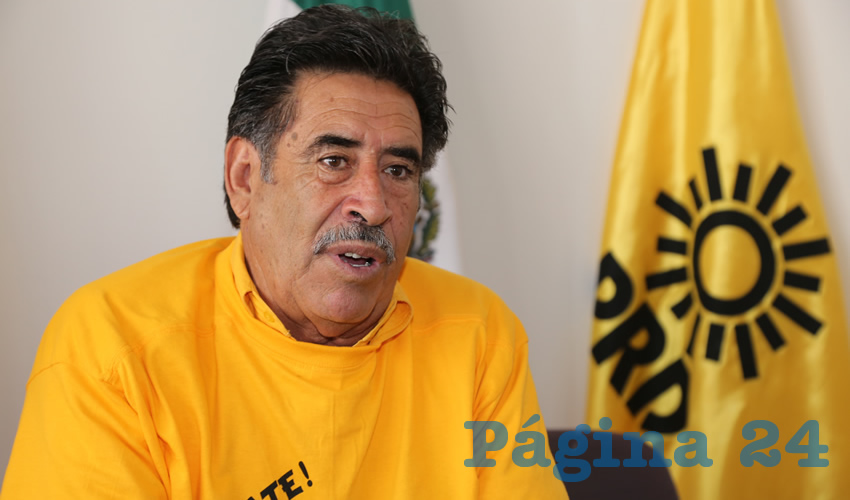 Daniel Vital Cruz, presidente del CEE del PRD en Aguascalientes (Foto: Eddylberto Luévano Santillán)